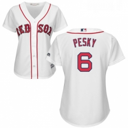 Womens Majestic Boston Red Sox 6 Johnny Pesky Authentic White Home MLB Jersey