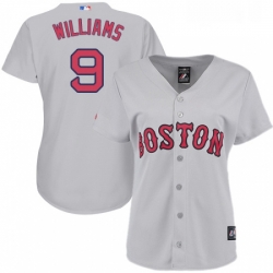 Womens Majestic Boston Red Sox 9 Ted Williams Authentic Grey Road MLB Jersey