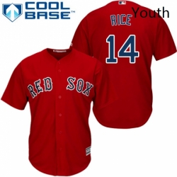 Youth Majestic Boston Red Sox 14 Jim Rice Authentic Red Alternate Home Cool Base MLB Jersey