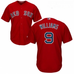 Youth Majestic Boston Red Sox 9 Ted Williams Authentic Red Alternate Home Cool Base MLB Jersey