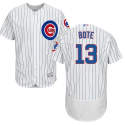 Cubs 13 David Bote White Flexbase Authentic Collection Stitched Baseball Jersey