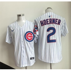 Men Chicago Cubs  2 Alex Bregman White Cool Base Stitched Baseball Jersey