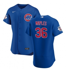 Men Chicago Cubs 36 Dillon Maples Men Nike Royal Alternate 2020 Flex Base Player Jersey