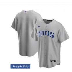 Men Chicago Cubs Nike Gray Blank Jersey