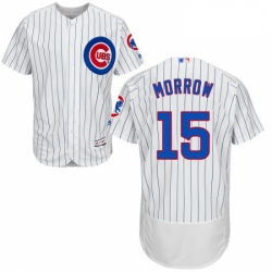 Mens Majestic Chicago Cubs 15 Brandon Morrow White Home Flex Base Authentic Collection MLB Jersey