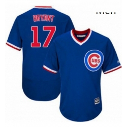 Mens Majestic Chicago Cubs 17 Kris Bryant Replica Royal Blue Cooperstown Cool Base MLB Jersey