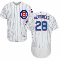 Mens Majestic Chicago Cubs 28 Kyle Hendricks White Home Flexbase Authentic Collection MLB Jersey