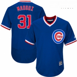 Mens Majestic Chicago Cubs 31 Greg Maddux Replica Royal Blue Cooperstown Cool Base MLB Jersey