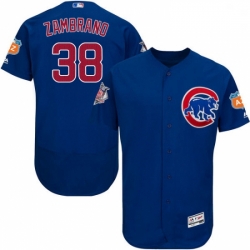 Mens Majestic Chicago Cubs 38 Carlos Zambrano Royal Blue Alternate Flex Base Authentic Collection MLB Jersey