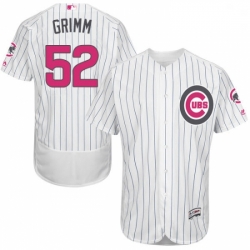 Mens Majestic Chicago Cubs 52 Justin Grimm Authentic White 2016 Mothers Day Fashion Flex Base MLB Jersey