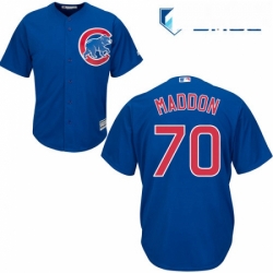 Mens Majestic Chicago Cubs 70 Joe Maddon Replica Royal Blue Alternate Cool Base MLB Jersey