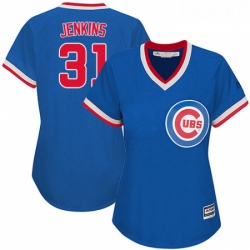 Womens Majestic Chicago Cubs 31 Fergie Jenkins Authentic Royal Blue Cooperstown MLB Jersey