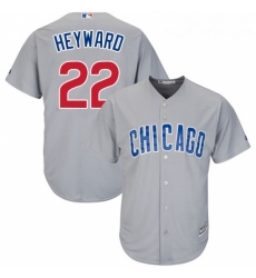 Youth Majestic Chicago Cubs 22 Jason Heyward Authentic Grey Road Cool Base MLB Jersey