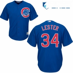 Youth Majestic Chicago Cubs 34 Jon Lester Replica Royal Blue Alternate Cool Base MLB Jersey