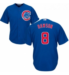 Youth Majestic Chicago Cubs 8 Andre Dawson Replica Royal Blue Alternate Cool Base MLB Jersey