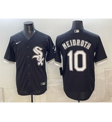Men Chicago White Sox 10 Chase Meidroth Black Stitched Baseball Jersey Men Chicago White Sox 10 Chase Meidroth Black Stitched Baseball Jersey