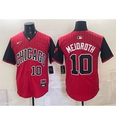 Men Chicago White Sox  10 Chase Meidroth Red Black 2025 City Connect Limited Stitched Baseball Jersey