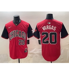 Men Chicago White Sox  20 Miguel Vargas Red Black 2025 City Connect Limited Stitched Baseball Jersey