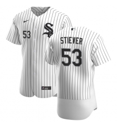 Men Chicago White Sox 53 Jonathan Stiever Men Nike White Home 2020 Flex Base Player MLB Jersey