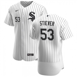 Men Chicago White Sox 53 Jonathan Stiever Men Nike White Home 2020 Flex Base Player MLB Jersey