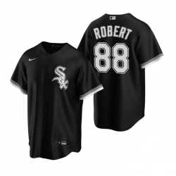 Men Chicago White Sox 88 Luis Robert Black 2020 Nike Cool Base Jersey