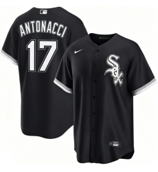 Men Chicago White Sox Sam Antonacci #17 Nike Black Away Limited Jersey