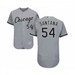 Mens Chicago White Sox 54 Ervin Santana Grey Road Flex Base Authentic Collection Baseball Jersey