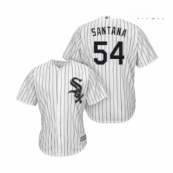 Mens Chicago White Sox 54 Ervin Santana Replica White Home Cool Base Baseball Jersey 