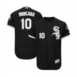 Mens Majestic Chicago White Sox 10 Yoan Moncada Black Alternate Flex Base Authentic Collection MLB Jersey