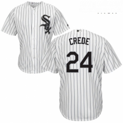 Mens Majestic Chicago White Sox 24 Joe Crede Replica White Home Cool Base MLB Jersey