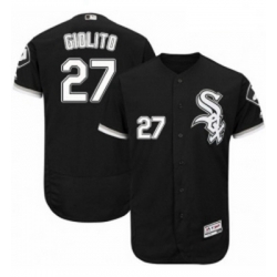 Mens Majestic Chicago White Sox 27 Lucas Giolito Black Alternate Flex Base Authentic Collection MLB Jersey 