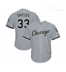 Mens Majestic Chicago White Sox 33 James Shields Replica Grey Road Cool Base MLB Jerseys