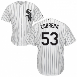 Mens Majestic Chicago White Sox 53 Melky Cabrera White Home Flex Base Authentic Collection MLB Jersey