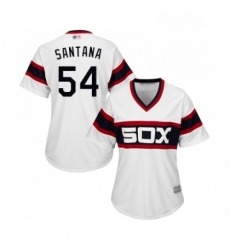 Womens Chicago White Sox 54 Ervin Santana Replica White 2013 Alternate Home Cool Base Baseball Jersey 