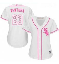 Womens Majestic Chicago White Sox 23 Robin Ventura Authentic White Fashion Cool Base MLB Jersey