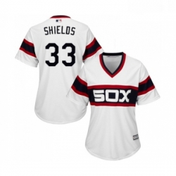 Womens Majestic Chicago White Sox 33 James Shields Replica White 2013 Alternate Home Cool Base MLB Jerseys