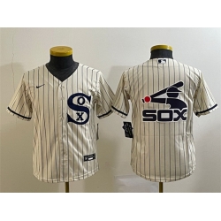 Youth Chicago White Sox Cream Team Big Logo Stitched Jersey 03