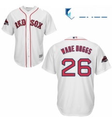 Youth Majestic Boston Red Sox 26 Wade Boggs Authentic White Home Cool Base 2018 World Series Champions MLB Jersey