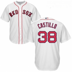 Youth Majestic Boston Red Sox 38 Rusney Castillo Authentic White Home Cool Base MLB Jersey