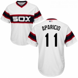 Youth Majestic Chicago White Sox 11 Luis Aparicio Authentic White 2013 Alternate Home Cool Base MLB Jersey