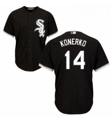 Youth Majestic Chicago White Sox 14 Paul Konerko Replica Black Alternate Home Cool Base MLB Jersey