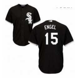 Youth Majestic Chicago White Sox 15 Adam Engel Authentic Black Alternate Home Cool Base MLB Jersey 