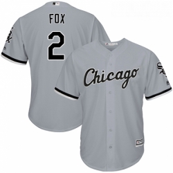 Youth Majestic Chicago White Sox 2 Nellie Fox Authentic Grey Road Cool Base MLB Jersey