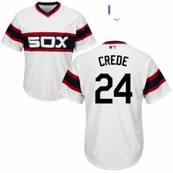 Youth Majestic Chicago White Sox 24 Joe Crede Replica White 2013 Alternate Home Cool Base MLB Jersey