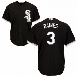 Youth Majestic Chicago White Sox 3 Harold Baines Replica Black Alternate Home Cool Base MLB Jersey