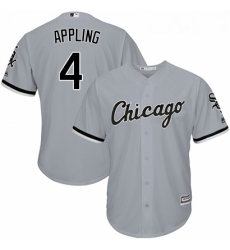 Youth Majestic Chicago White Sox 4 Luke Appling Replica Grey Road Cool Base MLB Jersey