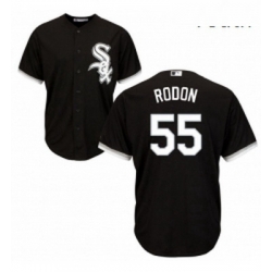 Youth Majestic Chicago White Sox 55 Carlos Rodon Authentic Black Alternate Home Cool Base MLB Jersey