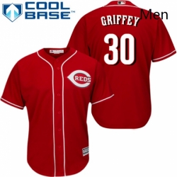 Mens Majestic Cincinnati Reds 30 Ken Griffey Replica Red Alternate Cool Base MLB Jersey