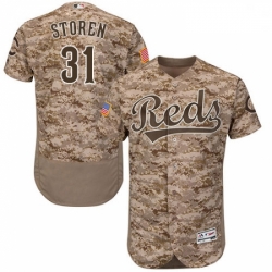 Mens Majestic Cincinnati Reds 31 Drew Storen Camo Flexbase Authentic Collection MLB Jersey