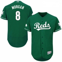 Mens Majestic Cincinnati Reds 8 Joe Morgan Green Celtic Flexbase Authentic Collection MLB Jersey